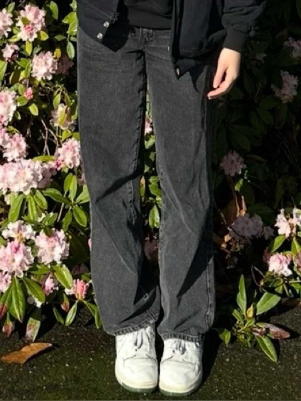Levi's Black Gray Washed Boyfriend Jeans